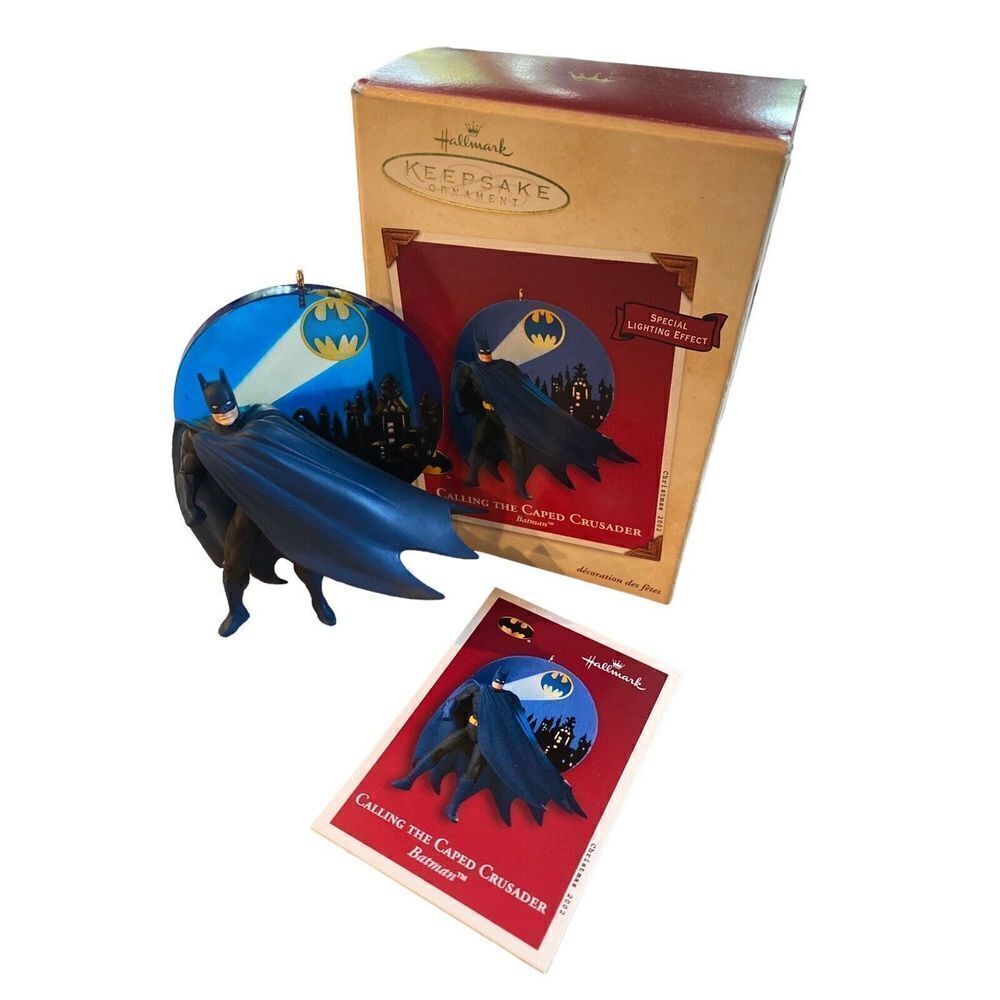 Batman Christmas ornament  Collectable  Calling Cape Crusader w/lighting effect
